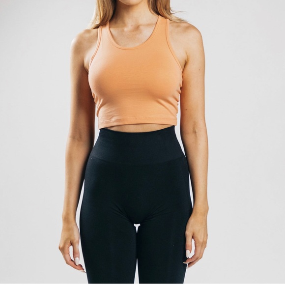 ALPHALETE ESSENTIAL CROP TANK ORANGE FROST SZ XXL WORKOUT ACTIVEWEAR ATHLEISURE - Picture 1 of 7